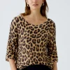 Oui Knit Jumper Animal Print
