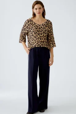 Oui Knit Jumper Animal Print