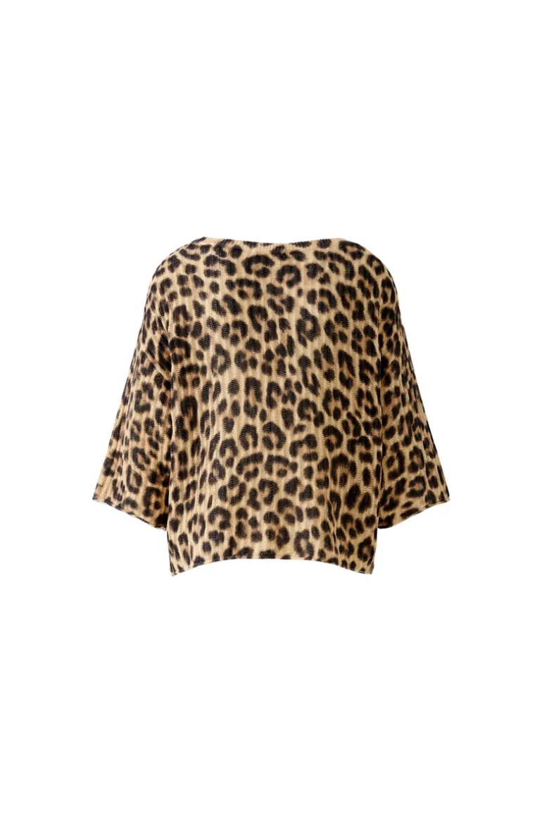 Oui Knit Jumper Animal Print