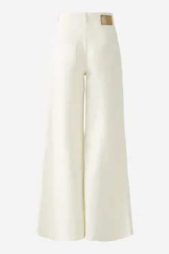 Oui High Rise Wide Leg Jeans Pristine White