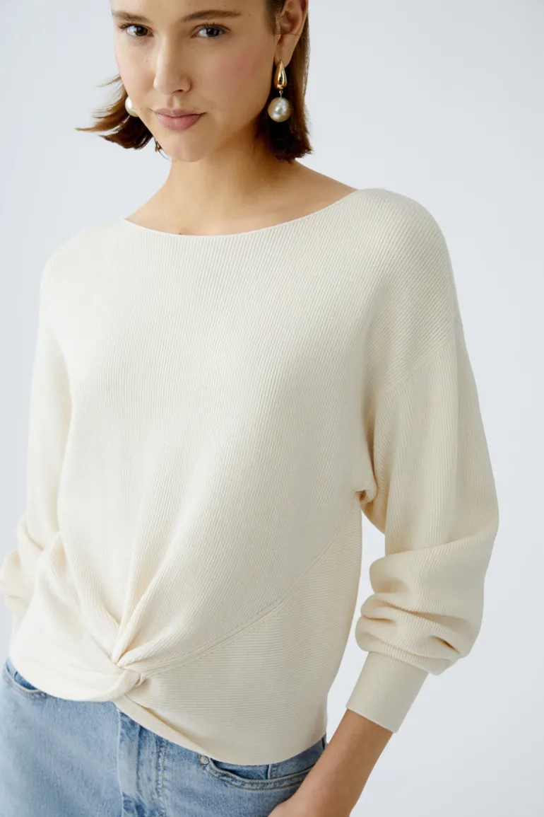 Oui Knit Jumper Off-white