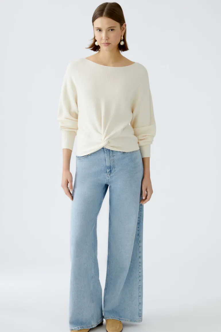 Oui Knit Jumper Off-white