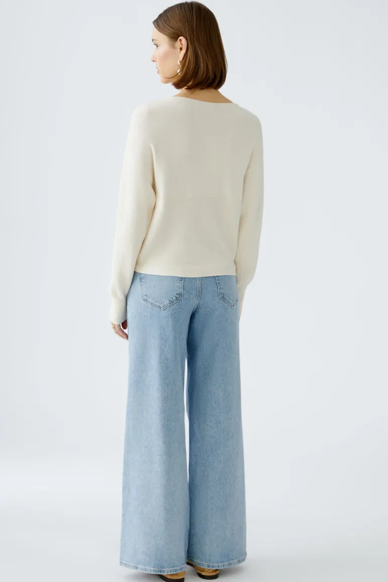 Oui Knit Jumper Off-white