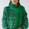 Oui Knitted Hat Green