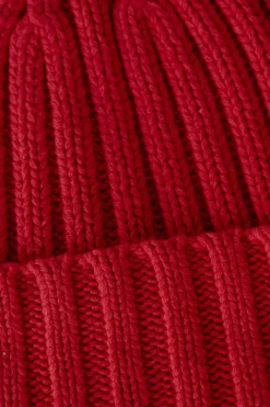 Oui Knitted Hat Red