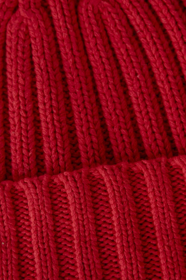 Oui Knitted Hat Red