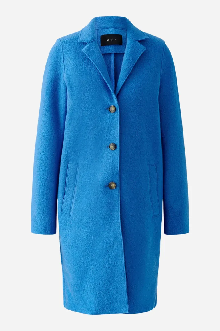 Oui Mayson Wool Coat Radiant Blue