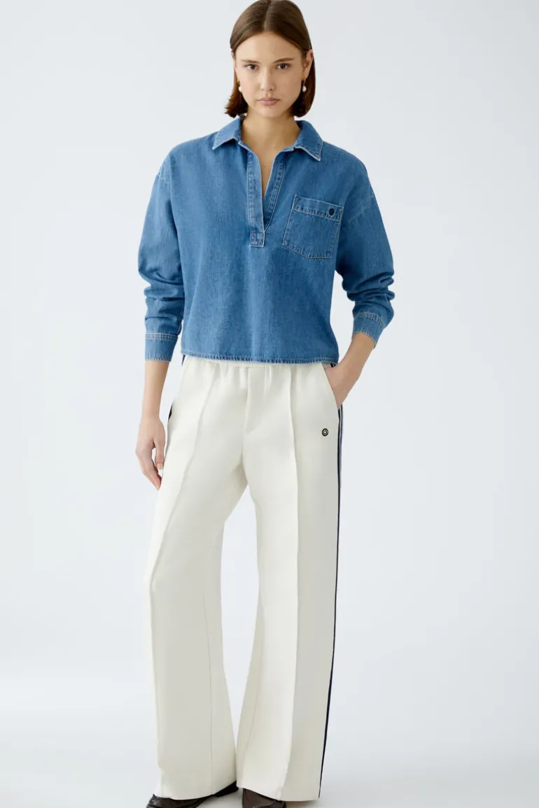 Oui Slip-On Trousers Eggnog