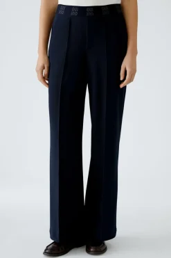 Oui Trousers Dark Navy