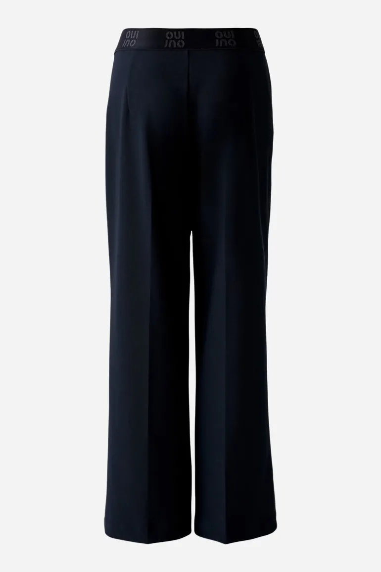 Oui Trousers Dark Navy
