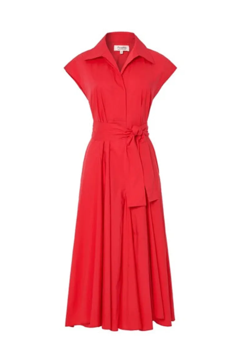 Psophia Red Shirt Dress