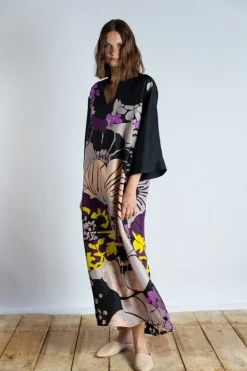 Psophia Tunic Black Flower Print