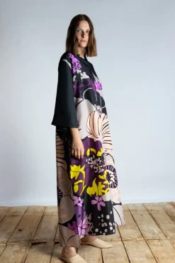 Psophia Tunic Black Flower Print