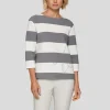 Rabe Striped Knit Top Grey