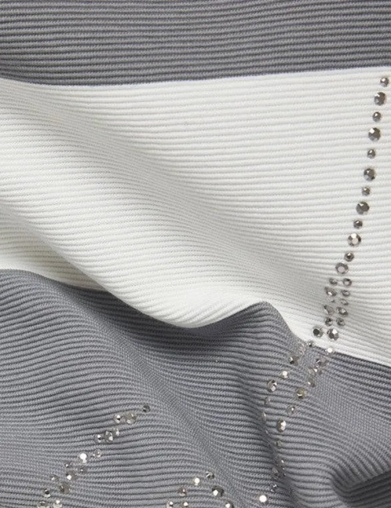 Rabe Striped Knit Top Grey