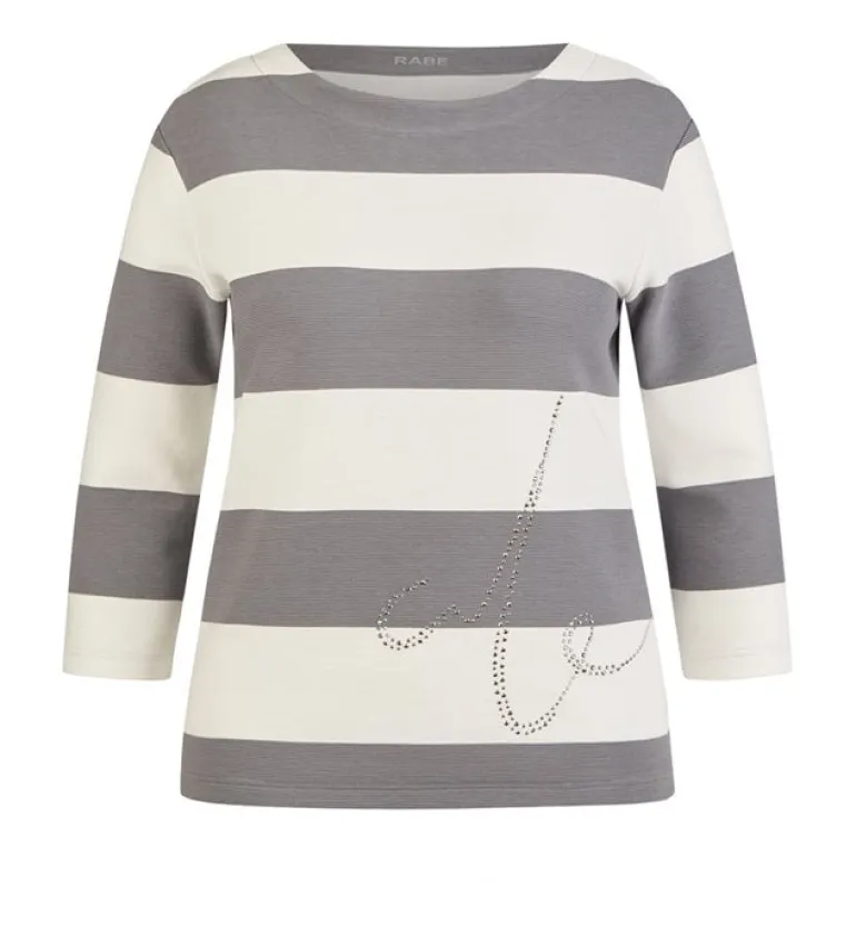 Rabe Striped Knit Top Grey