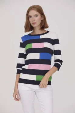 Scorzzo Knit Intarsia Top Multi