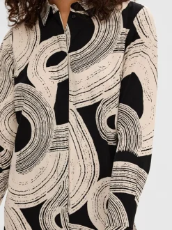 Selected Femme Luca Midi Dress Black Print