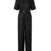 Selected Femme Allesandra Zip Jumpsuit Black