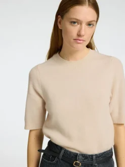 Selected Femme Cille Knit Top Birch Melange