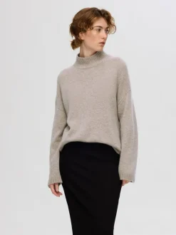 Selected Femme Cille Knit High Neck Sweater