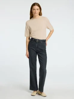 Selected Femme Cille Knit Top Birch Melange