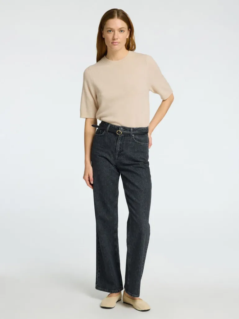 Selected Femme Cille Knit Top Birch Melange
