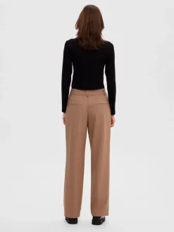 Selected Femme Dianna Long Sleeve Tee Black