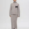 Selected Femme Gabella Knit High Neck Sweater Steel Grey