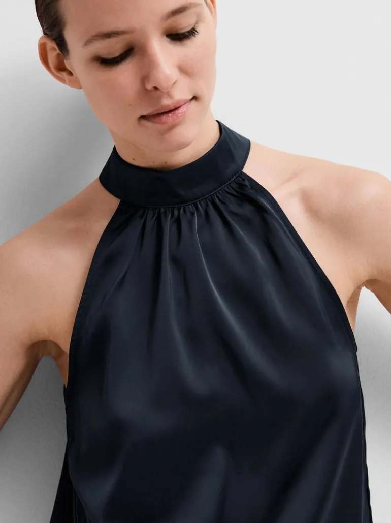 Selected Femme Halter Neck Top Dark Sapphire