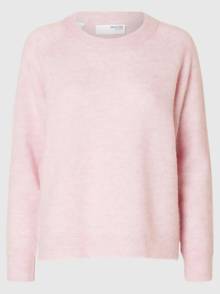 Selected Femme Lulu Knit Jumper Mauve Melange