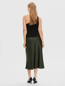 Selected Femme Lura Lurex One Shoulder Knit Top Black