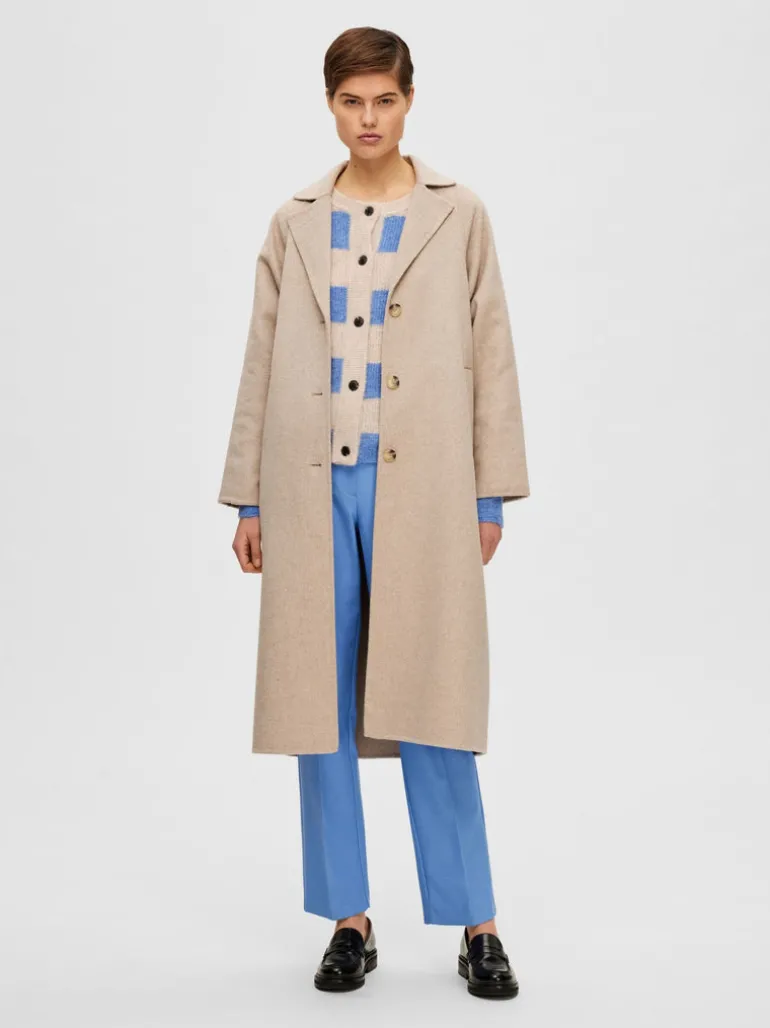 Selected Femme New Tama Wool Coat Sandshell