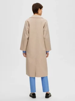 Selected Femme New Tama Wool Coat Sandshell