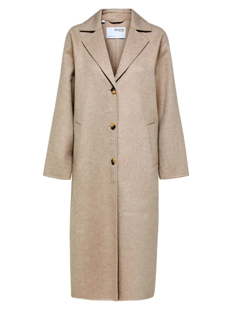 Selected Femme New Tama Wool Coat Sandshell