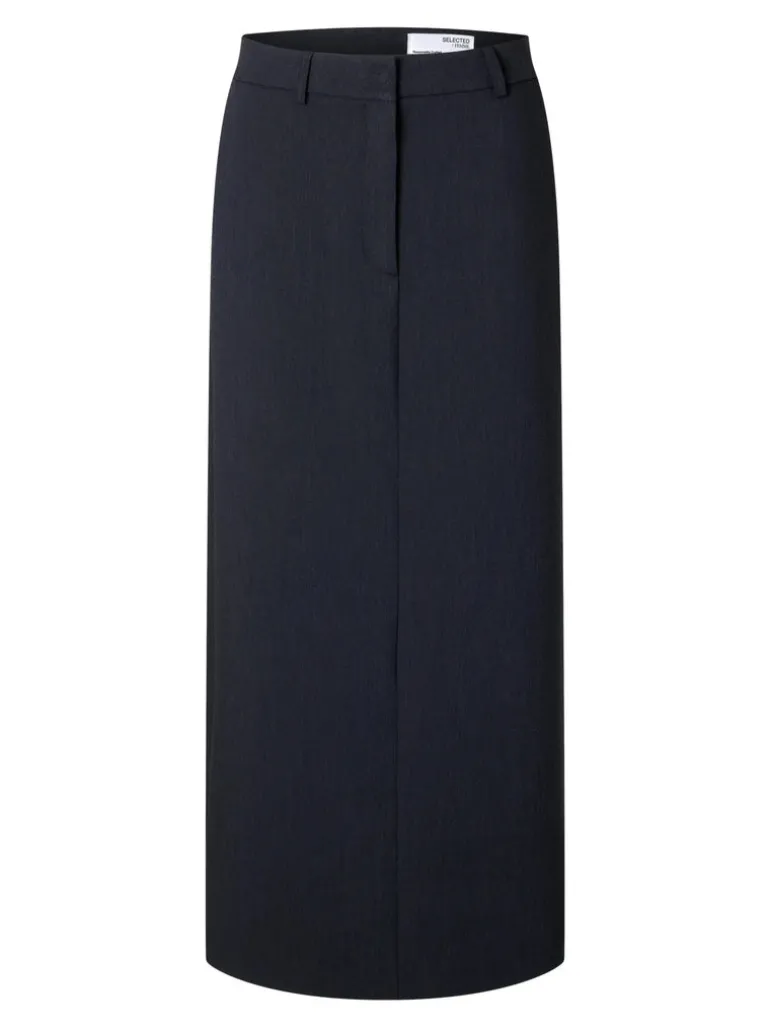 Selected Femme Rita High Waist Long Skirt Dark Sapphire