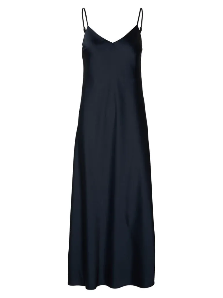 Selected Femme Satin Maxi Dress Dark Sapphire
