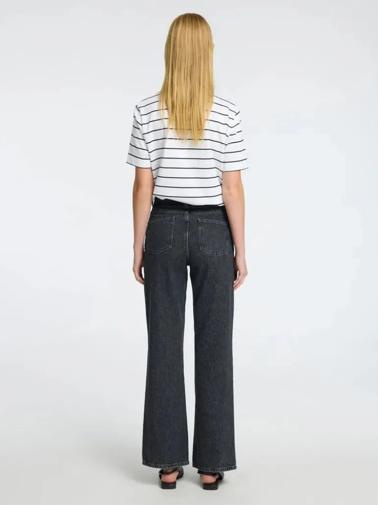 Selected Femme Striped Tee White/Black