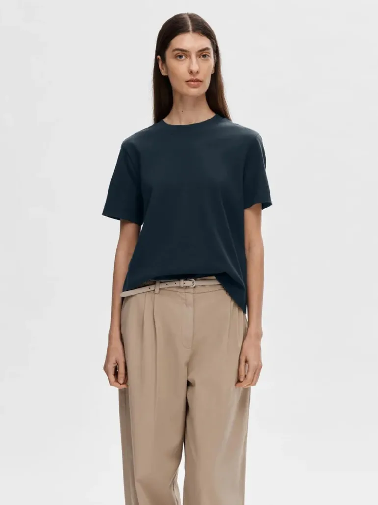 Selected Femme Tee Dark Sapphire