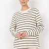 Soya Concept Barni 26 Striped Sweatshirt Cream