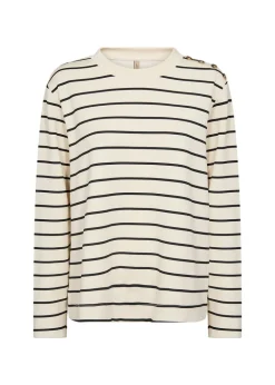 Soya Concept Barni 26 Striped Sweatshirt Cream