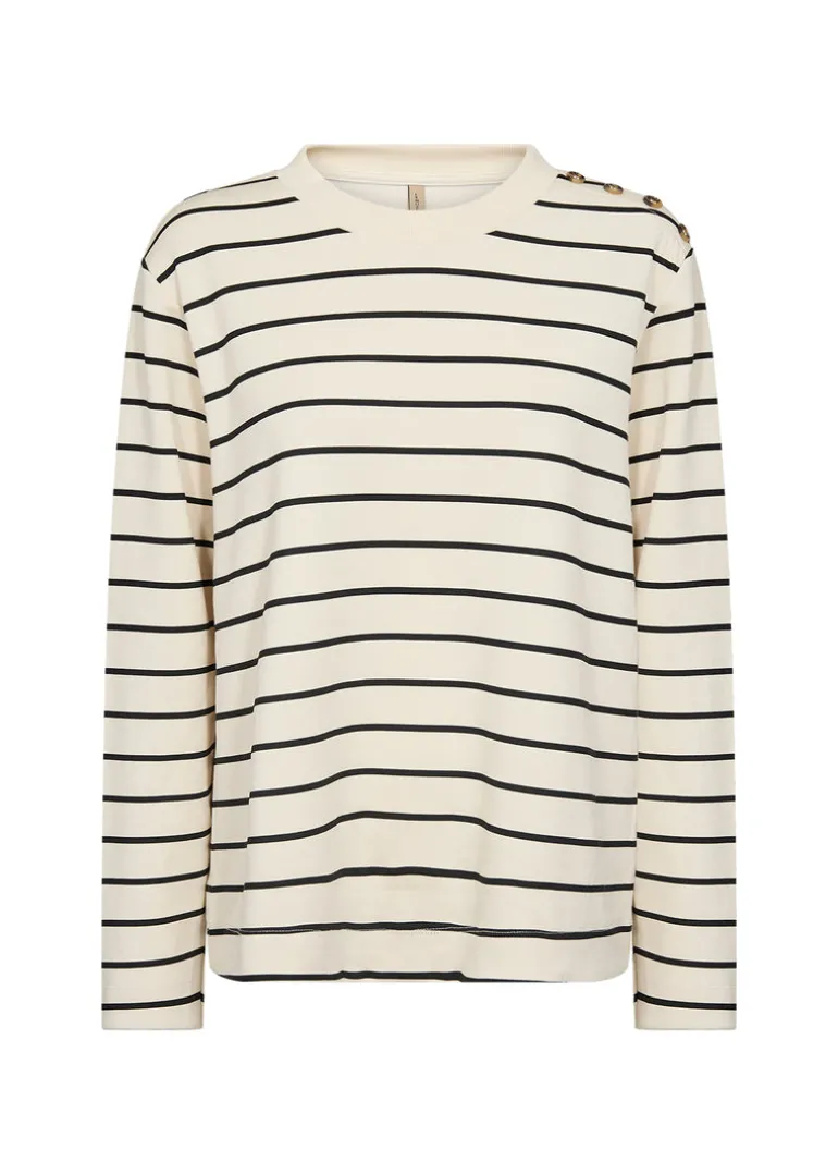 Soya Concept Barni 26 Striped Sweatshirt Cream