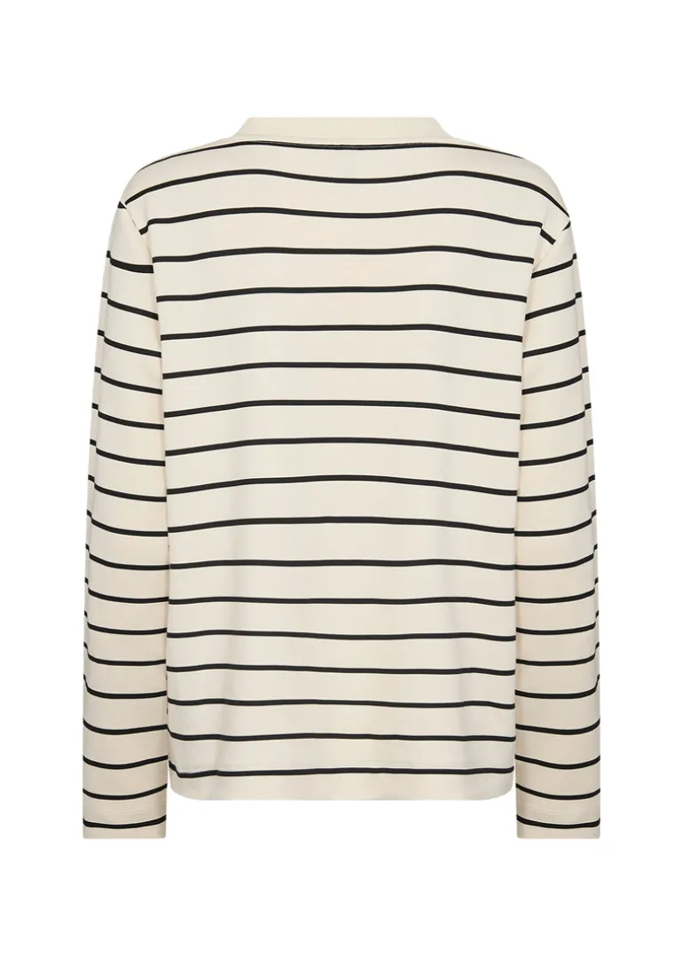 Soya Concept Barni 26 Striped Sweatshirt Cream
