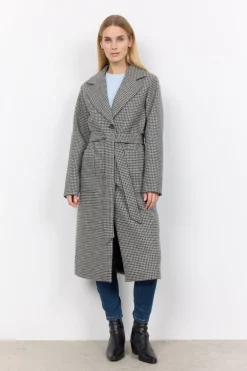 Soya Concept Felisia 2 Coat Black Houndstooth
