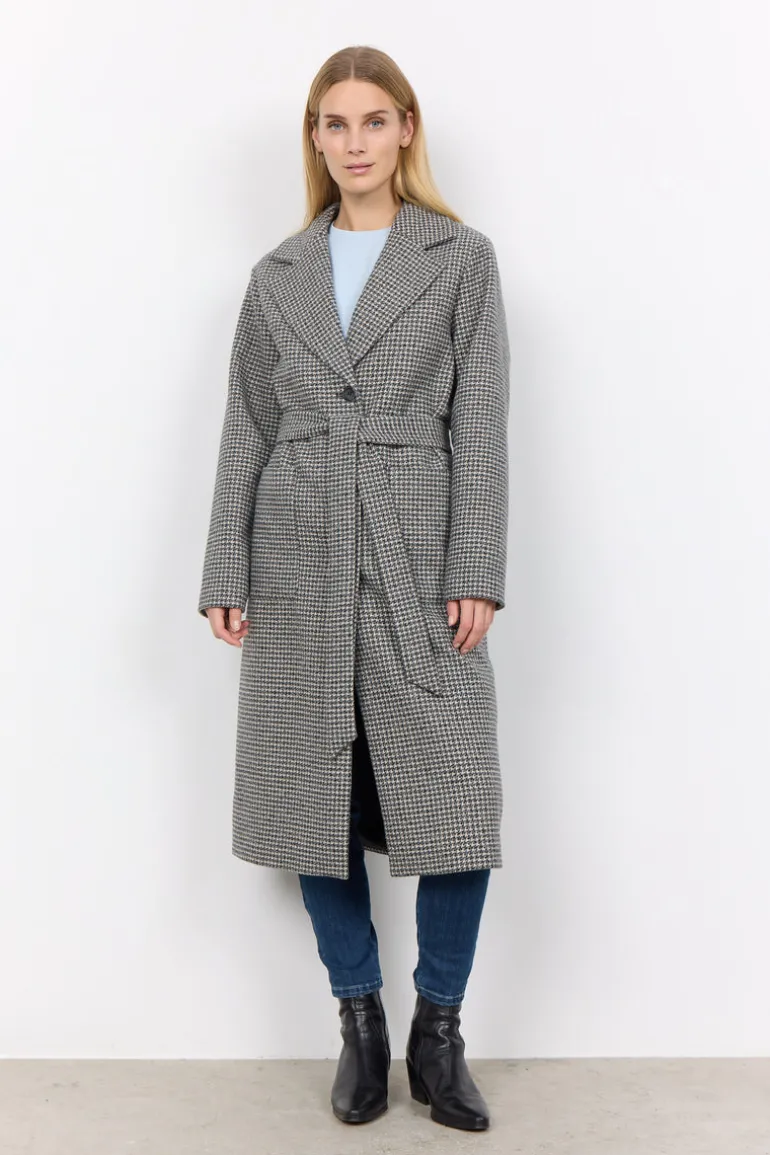 Soya Concept Felisia 2 Coat Black Houndstooth