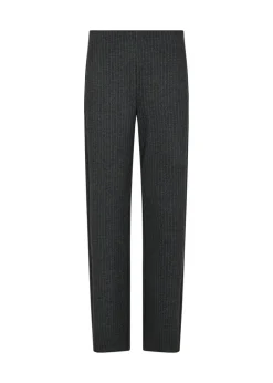Soya Concept Iva 2 Pinstripe Trousers Dark Grey Melange