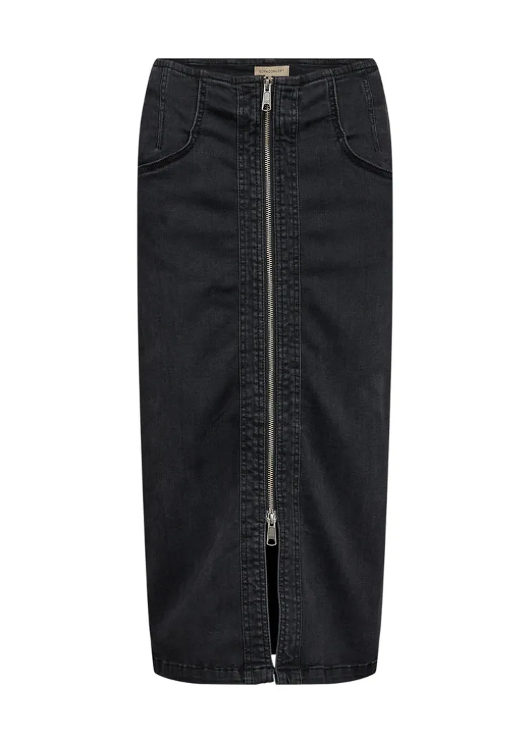 Soya Concept Kimberly 36 Skirt Dark Grey Denim