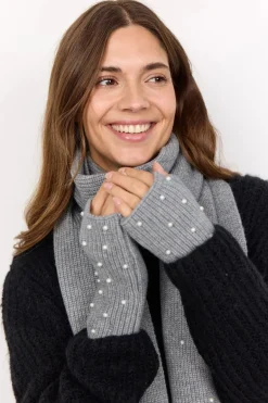 Soya Concept Nino 3 Knit Wrist Warmers Grey