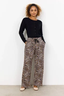Soya Concept Ophia 7 Pants Leo Print Brown