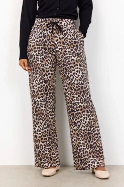 Soya Concept Ophia 7 Pants Leo Print Brown